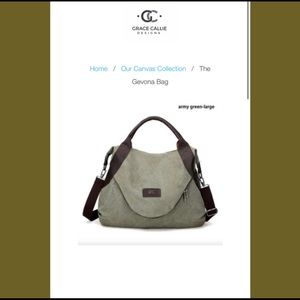 Grace Callie Design Canvas messenger bag